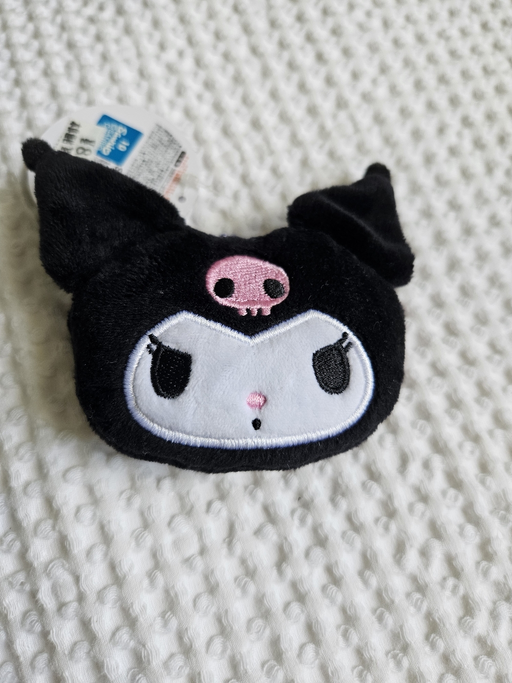 Sanrio Kuromi Plush Coin Pouch in Black and Pink